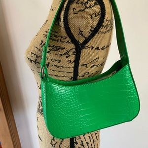 Urban Outfitters Faux Snakeskin Green Purse